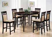 Rich Cappuccino Casual Counter Height Dining Set